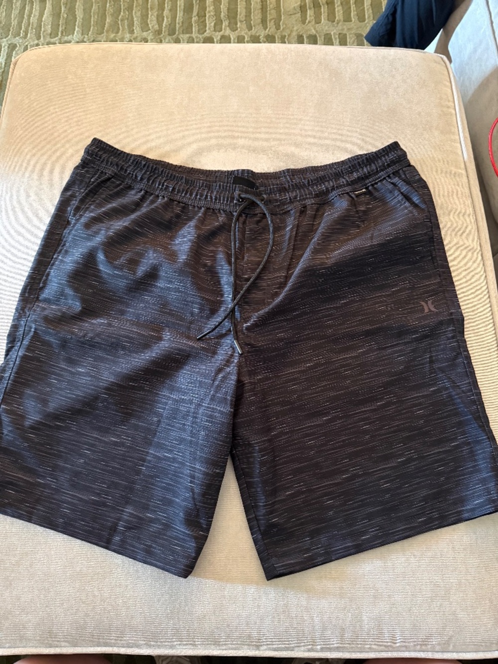 Hurley Black Swim Trunks/Board Shorts, Size XL